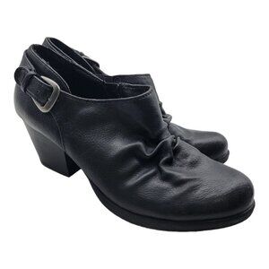 Kim Roger's Mazy Shoes Women's Size 6.5 Black Leather Ankle Booties Boots